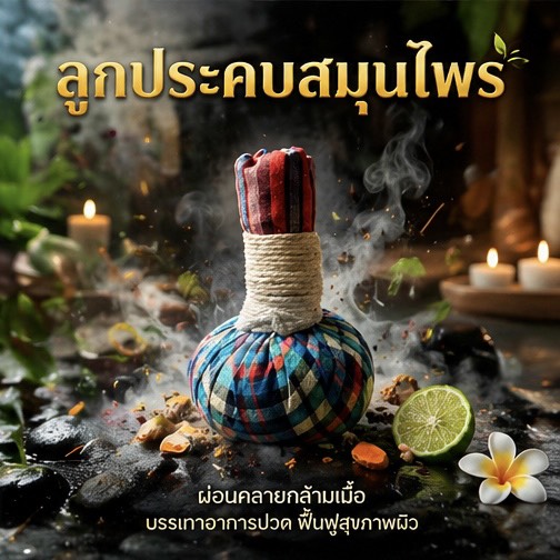 ลูกประคบสมุนไพร เพื่อผ่อนคลายและดูแลร่างกาย s 37552141